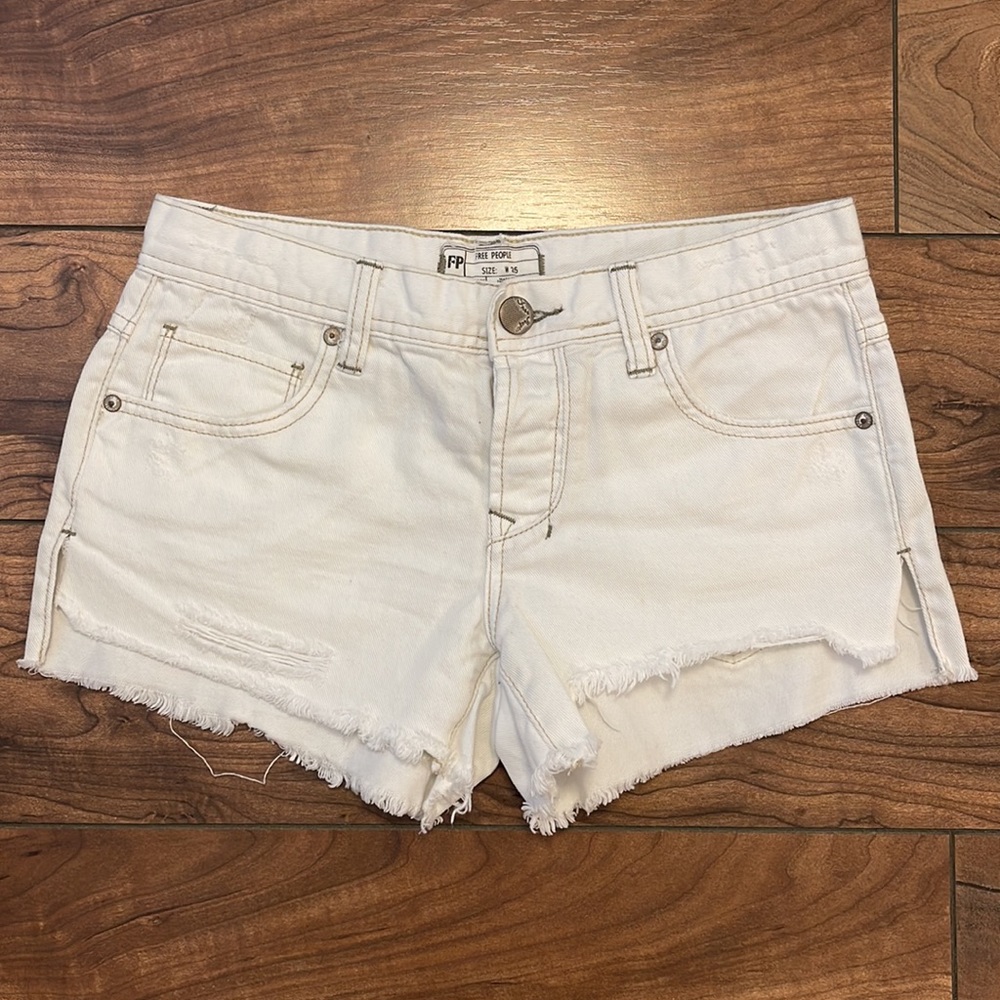 Free People Cut Off Denim Short Size 25